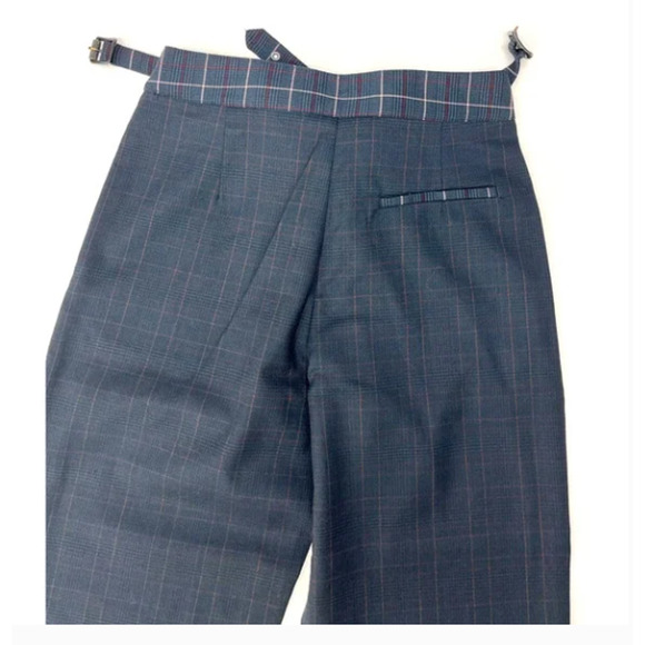 Rag & Bone Gray Women James Straight Checkered Wool Slacks Pants 6 $475 NWT - Picture 7 of 8